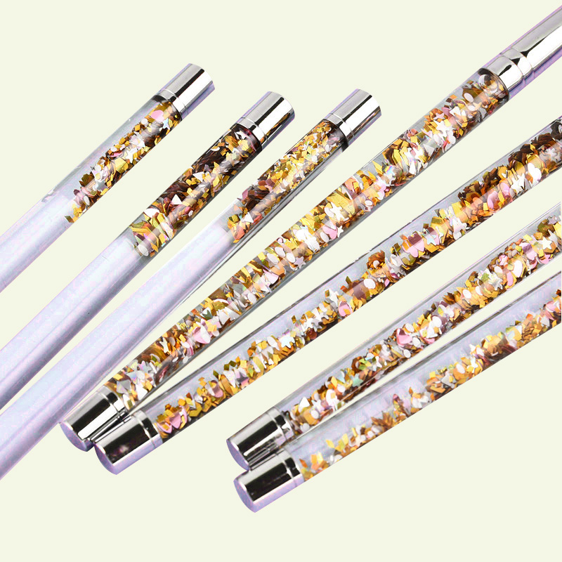 Newest Kolinsky Sable Acrylic Nail Brush with Liquid Flow Glitter Nail Art Brush for Art Tools 8# 10# 12# 14# 16#