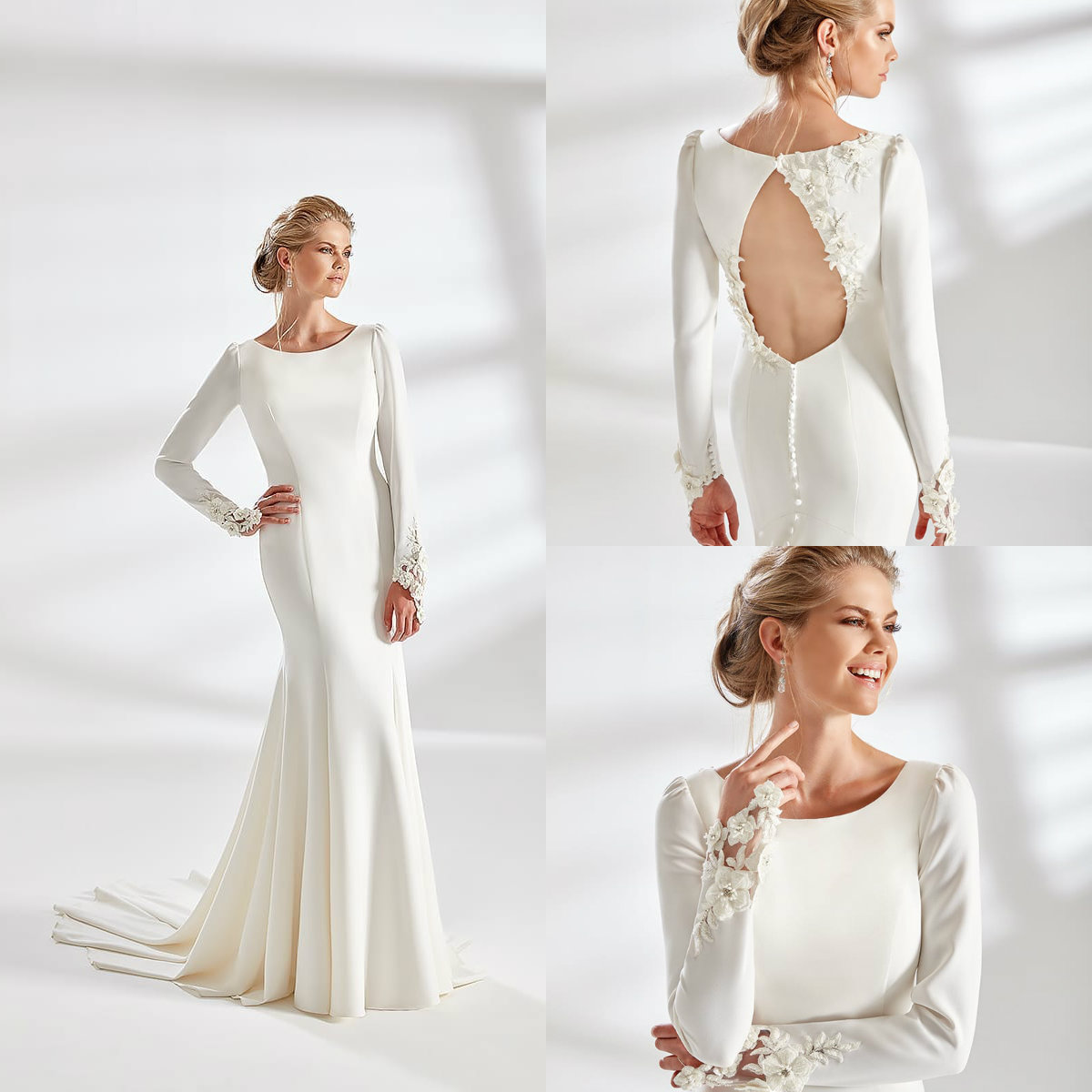 Eddy K Modest Wedding Dresses Lace Appliques Jewel Neck Sweep Train Country Mermaid Wedding Dress Bridal Gowns Long Sleeve Robes De Mariée, Green
Eddy K Modest Wedding Dresses Lace Appliques Jewel Neck Sweep Train Country Mermaid Wedding Dress Bridal Gowns Long Sleeve Robes De Mariée, Green