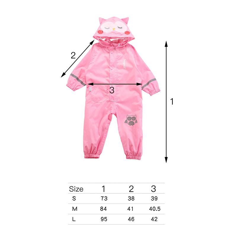 Animal Lion Raincoat For 1-6 years Kid Hood Waterproof Rain Coat For Children Jumpsuit Rains Suit Students Baby Rain Coat Poncho