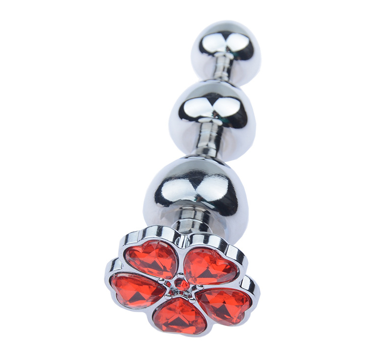 Plum Blossom Shape Crystal Jewelry Base Anal Plug Mushroom Shape Butt Beads Anu…