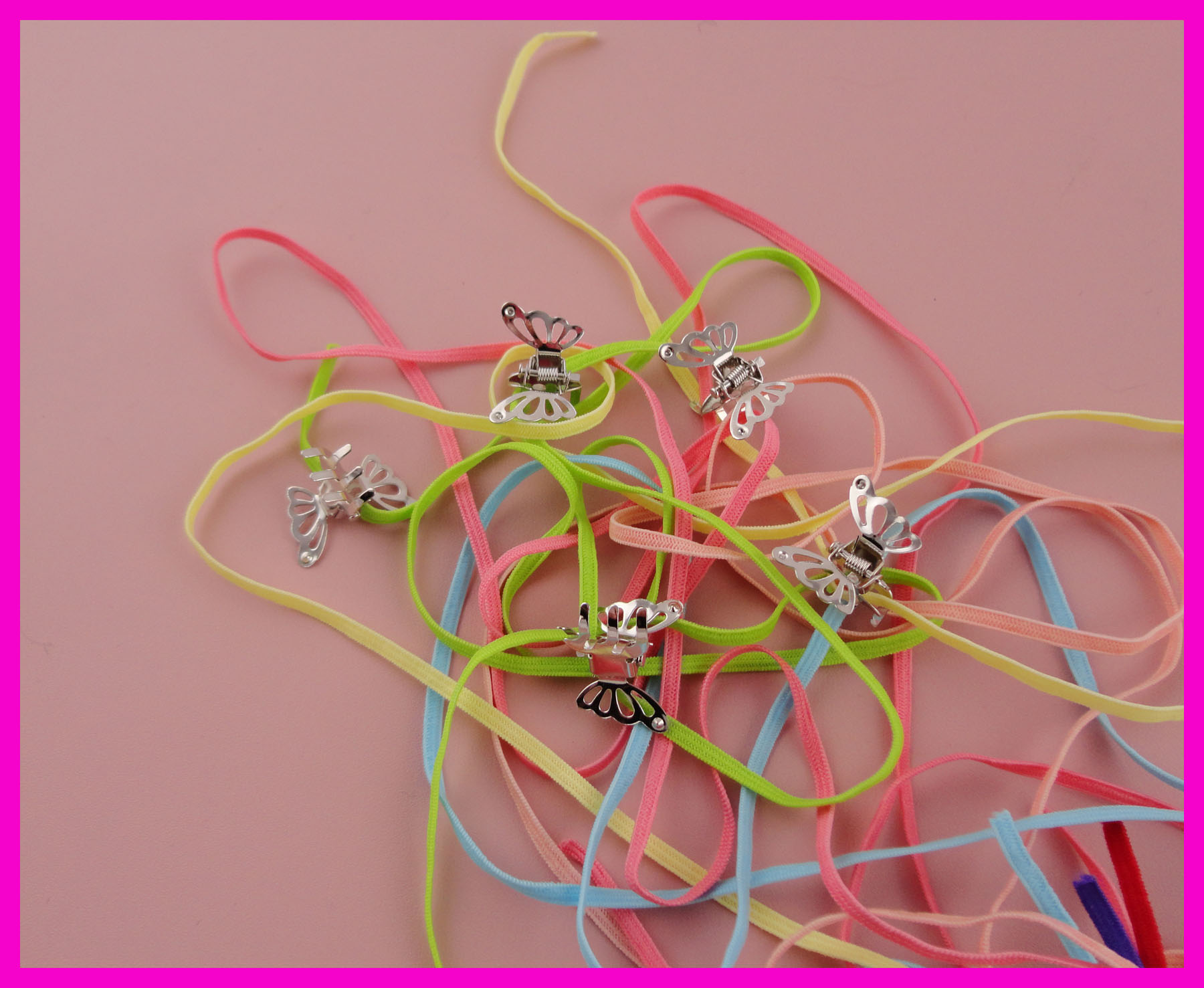 Hair Claw 50PCS Silver finish mini filigree butterfly plain metal hair claw clamps at lead free and nickle free quality,Bargain for bulk