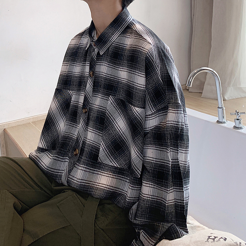 2019 Spring And Autumn New Youth Fashion Casual Loose Plaid Big Pocket Long Sleeve Shirt Black / Red Coral Red -2XL
2019 Spring And Autumn New Youth Fashion Casual Loose Plaid Big Pocket Long Sleeve Shirt Black / Red Coral Red -2XL