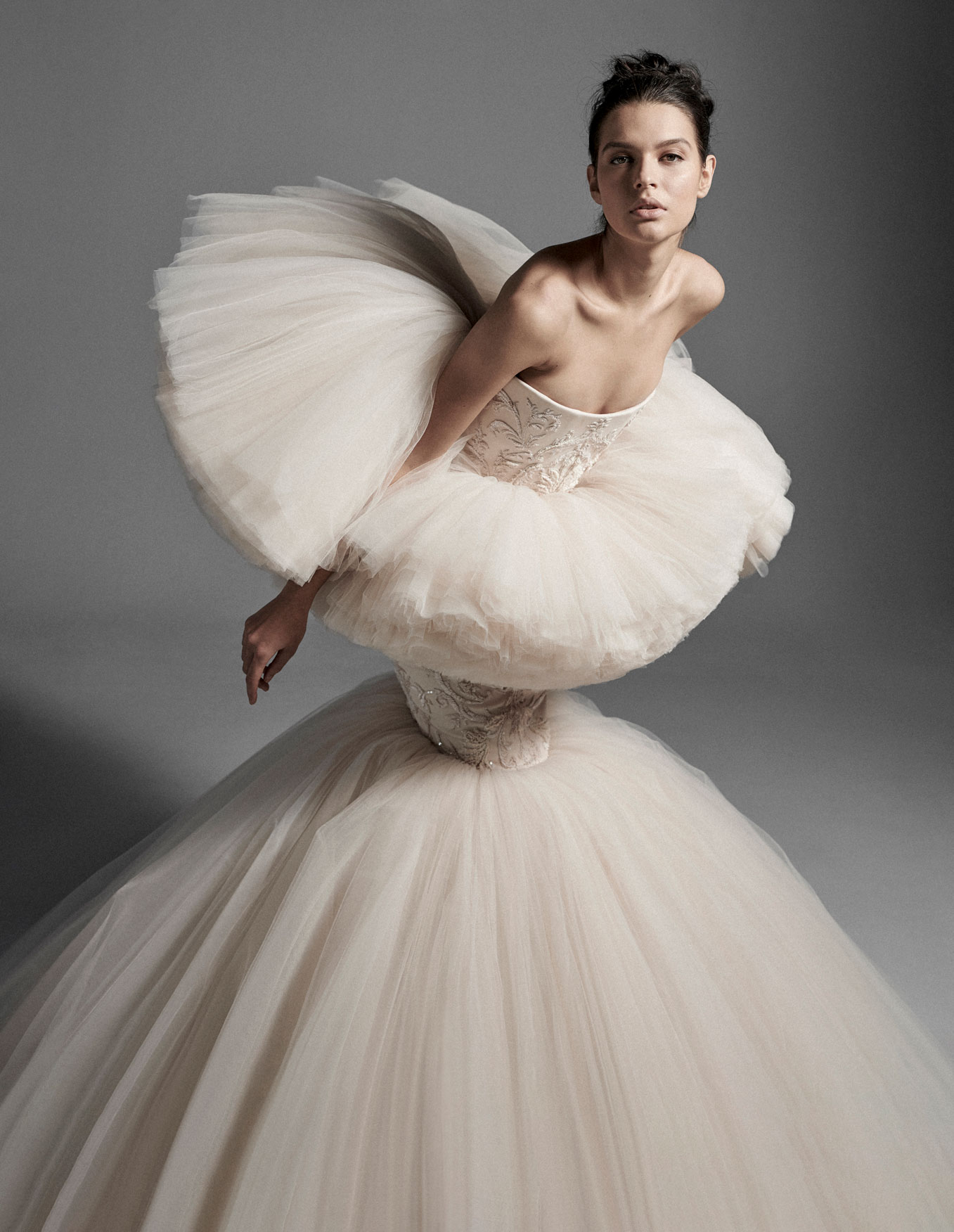 krikor jabotian mermaid wedding dresses unique design strapless tiered ruffels appliques bridal gowns robe de marie custom wedding dress