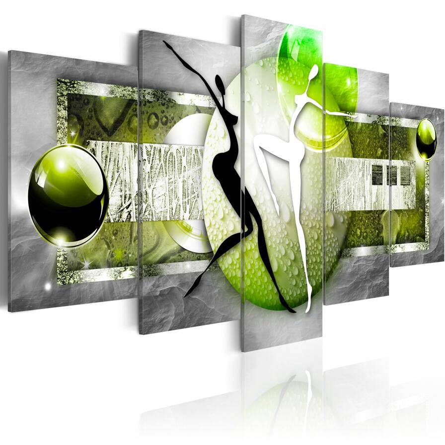 ( No Frame ) Abstract Dancing Canvas Art Design Print Modern Home Office Decoration Gift for Love, Choose Color & Size