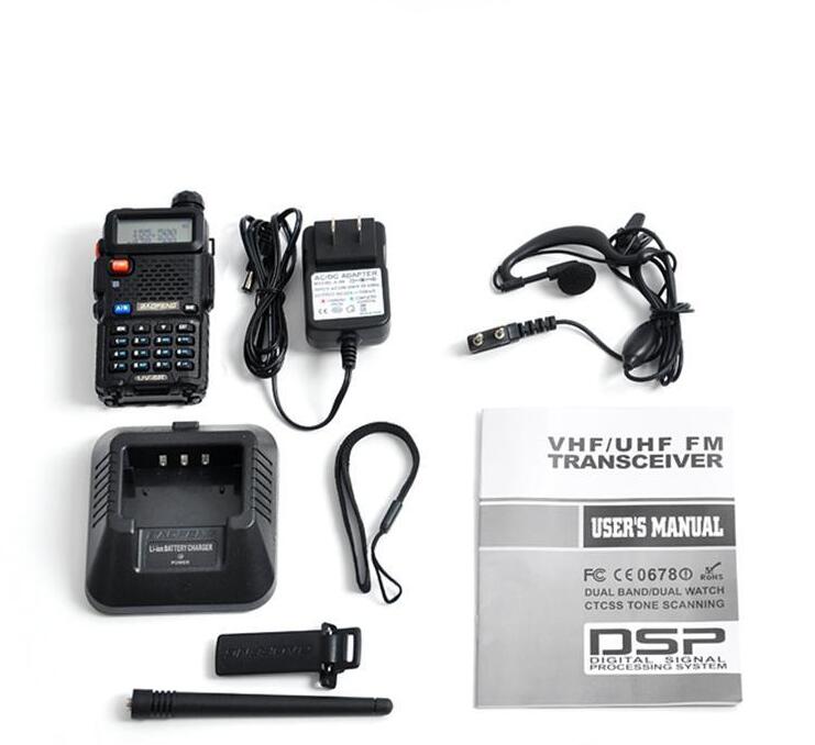 BaoFeng UV5R UV5R Walkie Talkie Dual Band 136174Mhz 400520Mhz Two Way Radio Transceiver with 1800mAH Battery earphoneBF8845736