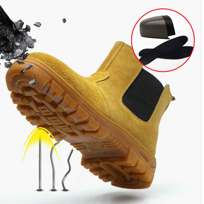 Hot Sale-shoes men Work shoes boots Steel toe cap Anti-smashing anti-piercing Men Multifunction Protection Footwear Safety