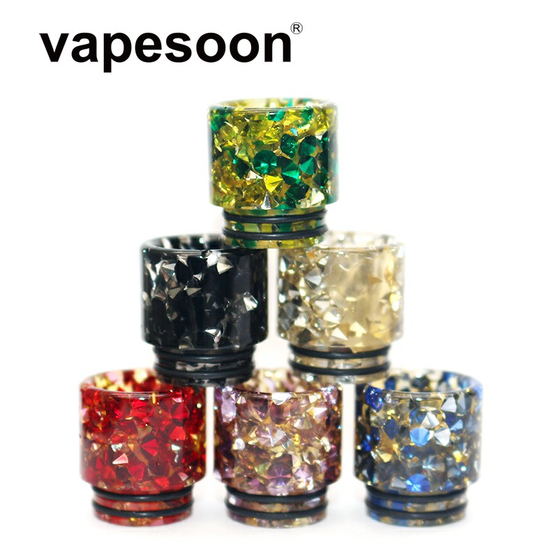 Wholesale VapeSoon 810 Diamond Drip Tip Resin Hybrid Material Drip Tip Suit For TFV8 TFV12 Prince IJUST 3 etc от DHgate WW