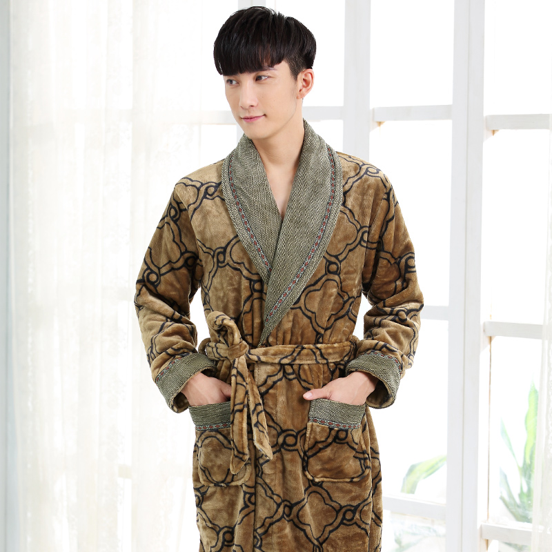 New Arrival Winter Autumn Casual Cotton Satin Silk Male Nightwear Men Bathrobe Belt Elegant Bathroom Spa Thick Flannel Men Robe, Xl96073
New Arrival Winter Autumn Casual Cotton Satin Silk Male Nightwear Men Bathrobe Belt Elegant Bathroom Spa Thick Flannel Men Robe, Xl96073