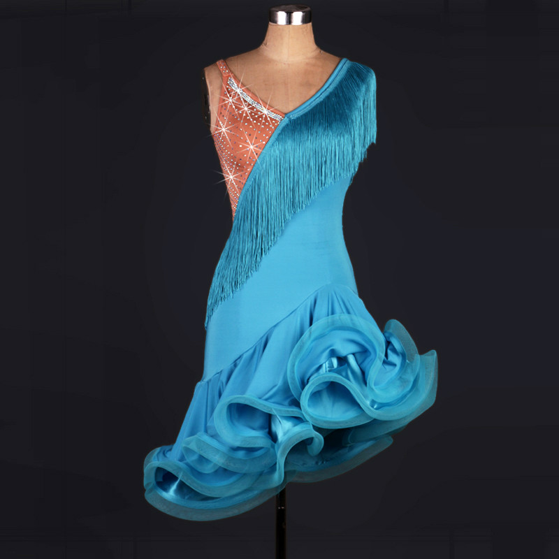 New Latin Dance Fringed Dress Female Adult Shiny Rhinestone Cha Cha Rumba Samba Latin Dance Dress Women Competition Clothing, Picture color
New Latin Dance Fringed Dress Female Adult Shiny Rhinestone Cha Cha Rumba Samba Latin Dance Dress Women Competition Clothing, Picture color