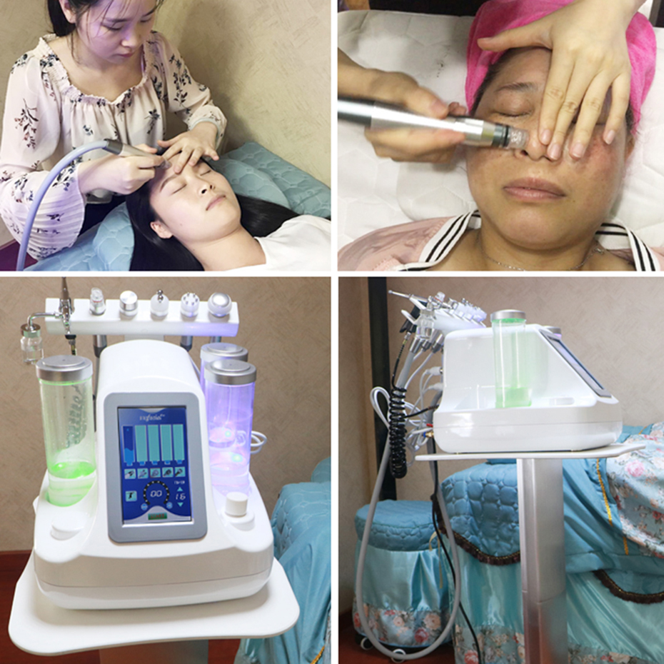 6in1 Water Peeling Facial Beauty BIO Ultrasonic Machine Skin Microdermabrasion Hydro Peel Hydra Dermabrasion Hydra Peel Spa Equipment