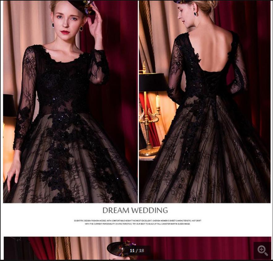 2019 new arrival black lace 3/4 sleeve long prom dress sheer back sexy corset princess prom gowns beaded court train formal prom dresses, White
2019 new arrival black lace 3/4 sleeve long prom dress sheer back sexy corset princess prom gowns beaded court train formal prom dresses, White