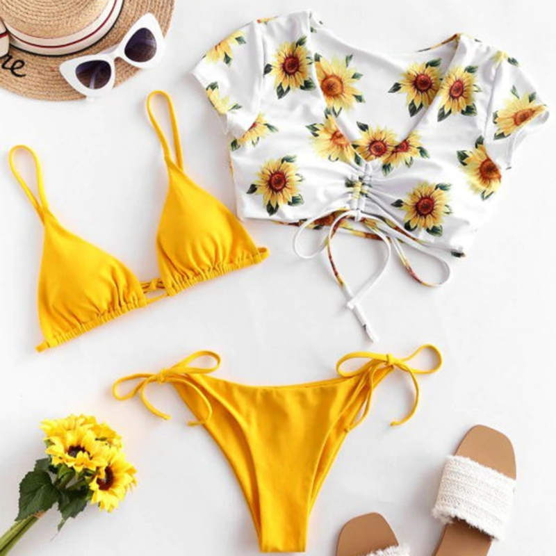 Sunflower Print Women Bikini 2020 Mujer High Waist Swimsuits Bikinis Swimming Suit For Womens Tankinis Bathing Suits Biquini, As picture
Sunflower Print Women Bikini 2020 Mujer High Waist Swimsuits Bikinis Swimming Suit For Womens Tankinis Bathing Suits Biquini, As picture