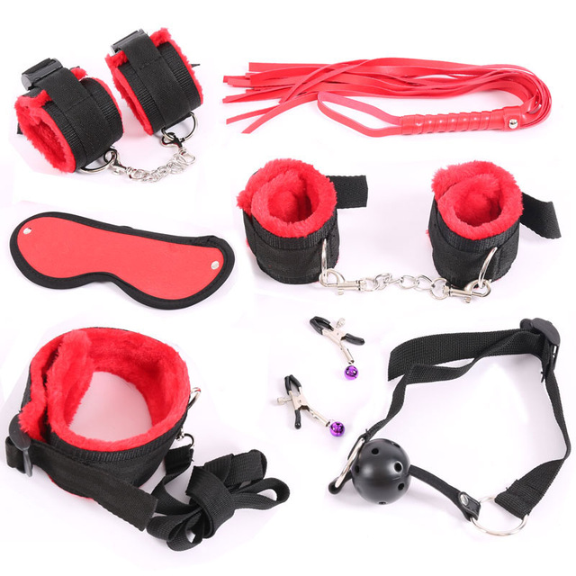 Sex Bondage Restraint Kit Games Erotic Accessories for Couples Mask Collar Mouth Gag Handcuffs Sex Toys