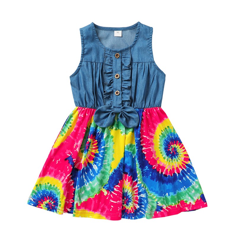 Baby Girls Summer Dress Infant Girl Casual Patchwork Dresses Floral Print Sleeveless Kids Denim Dress, Beige
Baby Girls Summer Dress Infant Girl Casual Patchwork Dresses Floral Print Sleeveless Kids Denim Dress, Beige