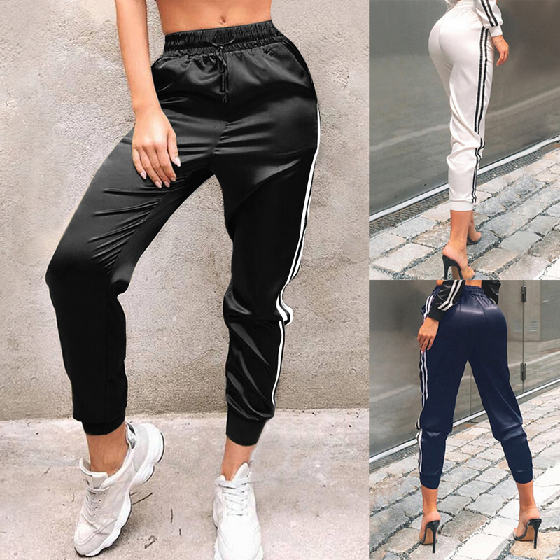 Women Gym Sweatpants Side Stripe Elastic Waist Pencil Pants Female Slim Joggers Sportwears Tracksuit Army Green XL, Style2-pink
Women Gym Sweatpants Side Stripe Elastic Waist Pencil Pants Female Slim Joggers Sportwears Tracksuit Army Green XL, Style2-pink