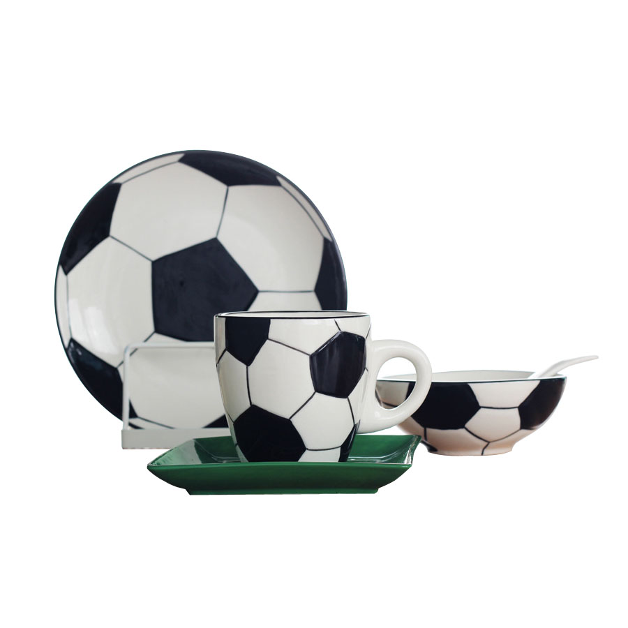 Creative Football Sports Gift Ceramic Breakfast Dinnerware Set Relief Soccer Theme Dinner Plates Dishes Cereal Bowl Coffee Mug
Creative Football Sports Gift Ceramic Breakfast Dinnerware Set Relief Soccer Theme Dinner Plates Dishes Cereal Bowl Coffee Mug
