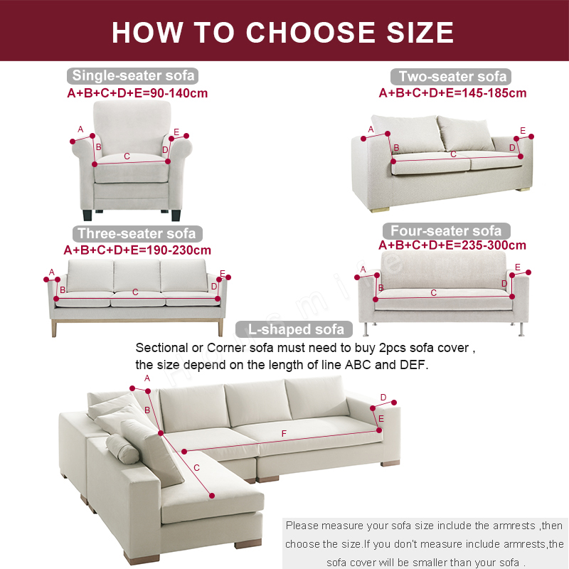 Geometric Elastic Sofa Covers for Living Room Universal All-inclusive Sectional Slipcovers Couch Cover Sofa Cover 1/2/3/4 seater