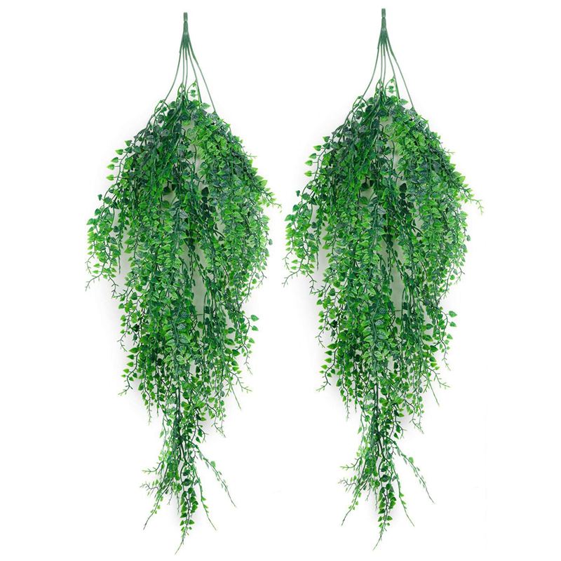 Artificial Hanging Plants 2PCS Artificial Green Ivy Vine Shrubs Hanging Vine Plant for Home Garden Outdoor Wall Dec
Artificial Hanging Plants 2PCS Artificial Green Ivy Vine Shrubs Hanging Vine Plant for Home Garden Outdoor Wall Dec