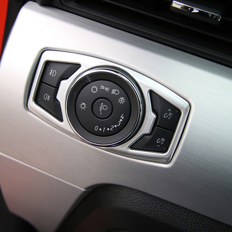 Car HeadLight Switch Button Trim ABS Decoration Cover For Ford F150 Car Interior Accessories
