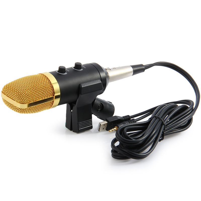 MK F100TL USB Microphone Studio Professional Condenser Wired Computer Microphone With Stand For Karaoke Video Recording PC