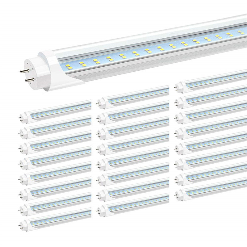 Stock in US + 4ft led tube 22W 28W Cold White 1200mm 4 foot SMD2835 96pcs/192pcs Super Bright Led Fluorescent Tubes AC85-265V UL