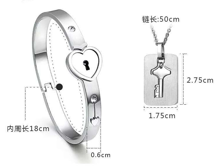Circumference Necklace 18k Plated Rose Gift 17CM Day Bracelet Valentine's Key Lock Concentric Bracelet Couple Gold Titanium St Nwtbf, Silver
Circumference Necklace 18k Plated Rose Gift 17CM Day Bracelet Valentine's Key Lock Concentric Bracelet Couple Gold Titanium St Nwtbf, Silver