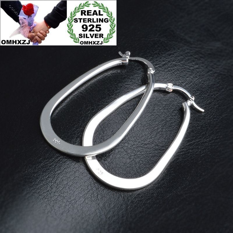 OMHXZJ Wholesale Personality Fashion Woman Girl Party Wedding Silver Shape Flatten 925 Sterling Silver Hoop Earrings YE434
OMHXZJ Wholesale Personality Fashion Woman Girl Party Wedding Silver Shape Flatten 925 Sterling Silver Hoop Earrings YE434