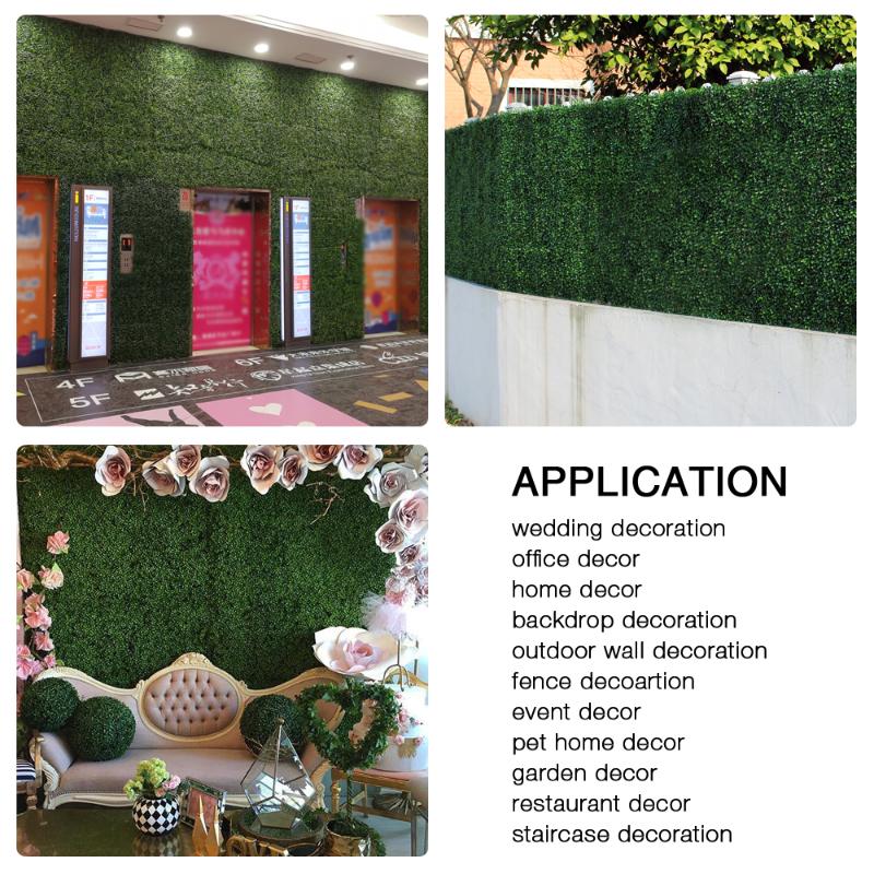 ULAND Artificial Boxwood Panels Outdoor Privacy Fence Hedge Screen 32 sqft Hanging Decorative Ornaments Wedding Backrop 12 pack