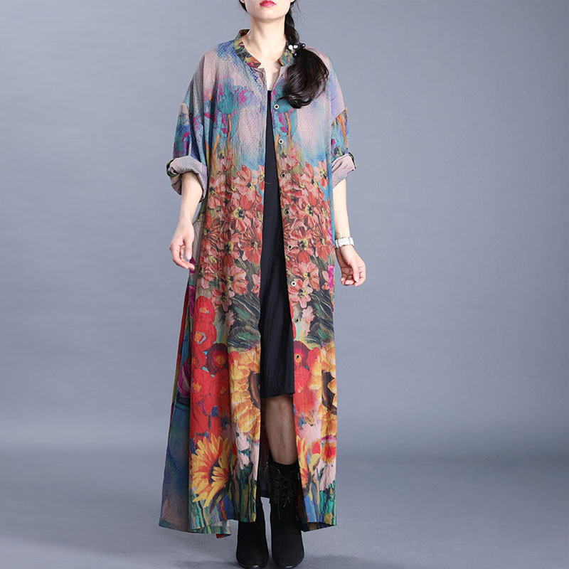 Johnature Spring Leisure All-match Fashion Floral Print Single Breasted Coat 2020 New Loose Comfortable Women Plus Size Coats, Multi
Johnature Spring Leisure All-match Fashion Floral Print Single Breasted Coat 2020 New Loose Comfortable Women Plus Size Coats, Multi