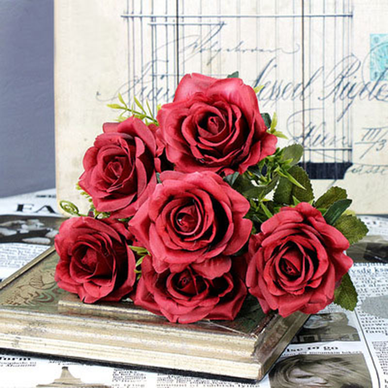 Artificial silk 1 Bunch French Rose Floral Bouquet Fake Flower Arrange Table Daisy Wedding Flowers Decor Party accessory Flores, Red
Artificial silk 1 Bunch French Rose Floral Bouquet Fake Flower Arrange Table Daisy Wedding Flowers Decor Party accessory Flores, Red