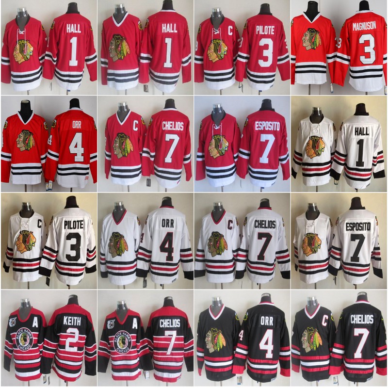 Chicago Men 2 Duncan Keith Jersey Hockey 7 Brent Seabrook Blackhawks Vintage CCM 3 Pierre Pilote 1 Glenn Hall 4 Bobby Orr Red White Black, As pic
Chicago Men 2 Duncan Keith Jersey Hockey 7 Brent Seabrook Blackhawks Vintage CCM 3 Pierre Pilote 1 Glenn Hall 4 Bobby Orr Red White Black, As pic