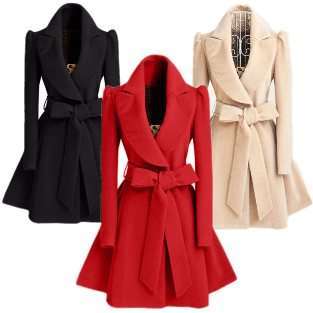Wholesale Fashion Women's Winter Warm Long Wool Jacket Trench Coat Outwear Military Overcoat Parka, Black
Wholesale Fashion Women's Winter Warm Long Wool Jacket Trench Coat Outwear Military Overcoat Parka, Black