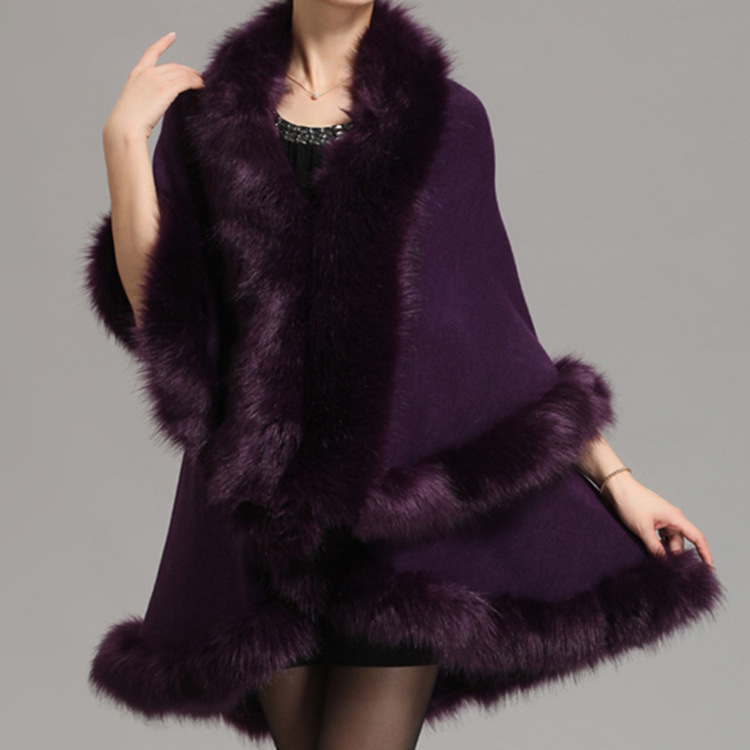 Bridal Cape Satin Medium-length-cape with Fur Trim Wedding Cloak Handmade Cape Dress Fur Shawl Wedding Jackets Wrap