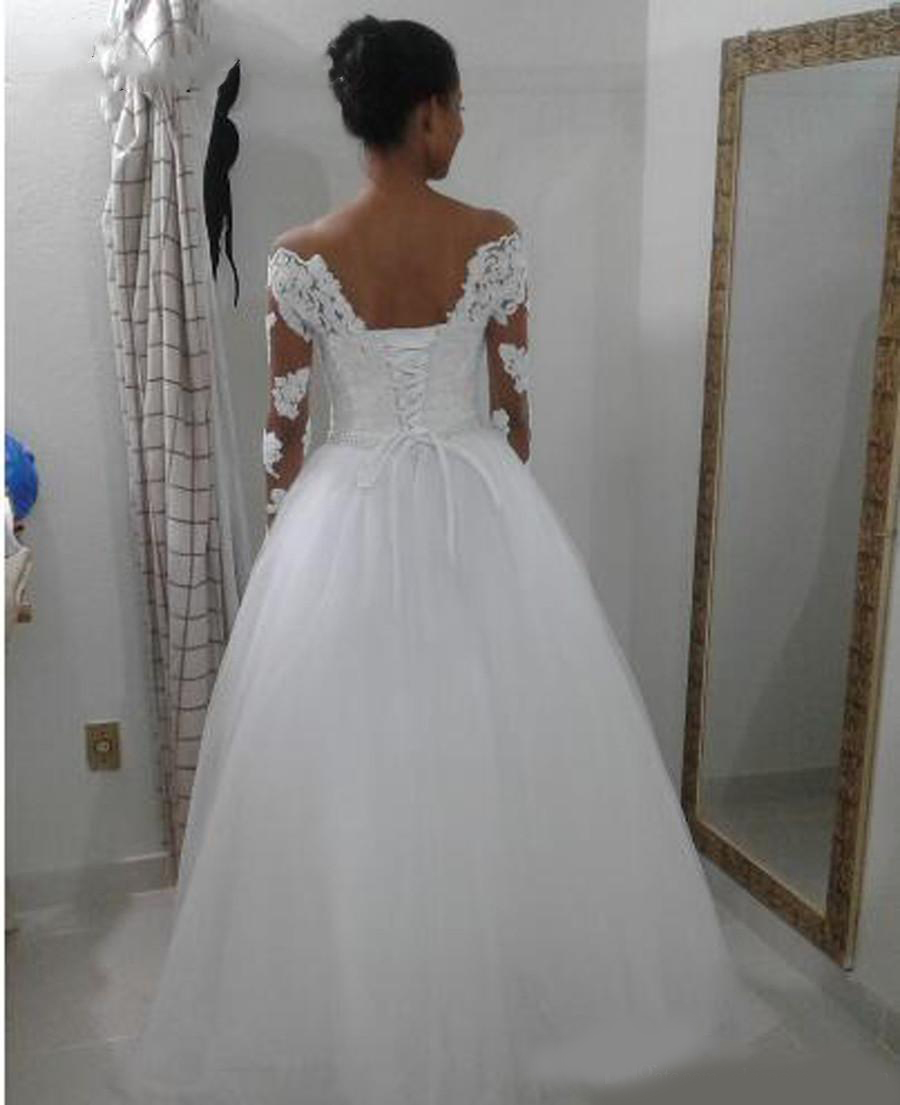 Newest Robe De Mariee A Line Africa Wedding Dress 2020 Strapless Beading Pure White Vestido De Novia Wedding Gowns