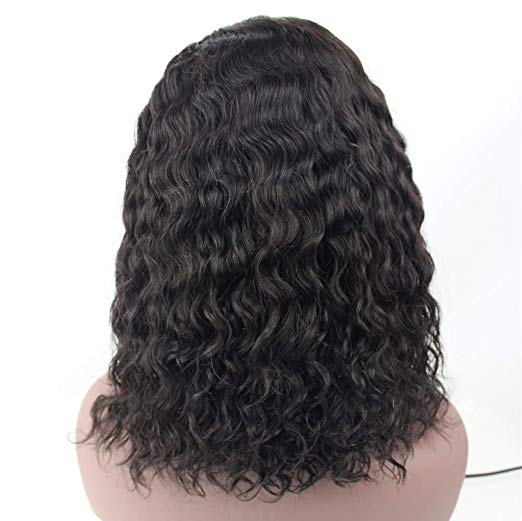 13x4 Curly lace frontal Human Hair Wigs With Baby Hairs Bleached Knots Brazilian Remy 360 Laces Front Wig Pre-Plucked 130% Density diva1