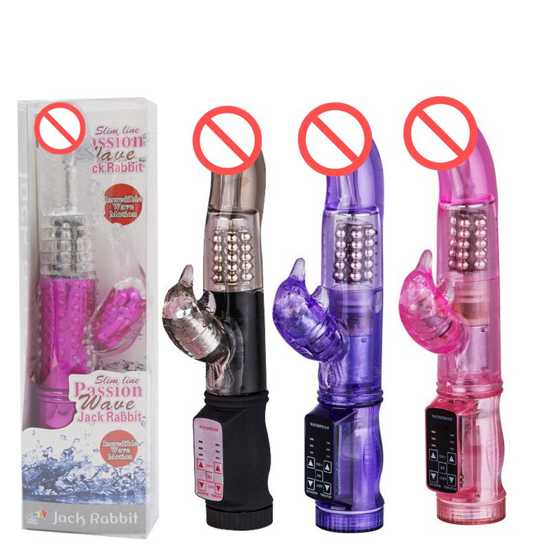 Sexy Dolphin 12 Modes Rabbit G-spot Vibrating & Rotation Body Massager Vibrator Women Sex Toys Adult Sexy Products J1112