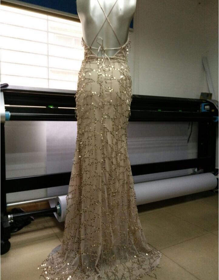 Joyinparty Night Club Elegant Vestidos De Festa Women Sexy Dresses Gold Shiny Sequin Long Evening Maxi Spring Party DressQ190330