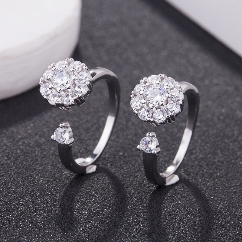 Wedding Rings Dropship 2021 Fashion S925 Sterling Silver Rotating Micro Set Opening Adjustable Ring Snowflake Windmill Women
Wedding Rings Dropship 2021 Fashion S925 Sterling Silver Rotating Micro Set Opening Adjustable Ring Snowflake Windmill Women