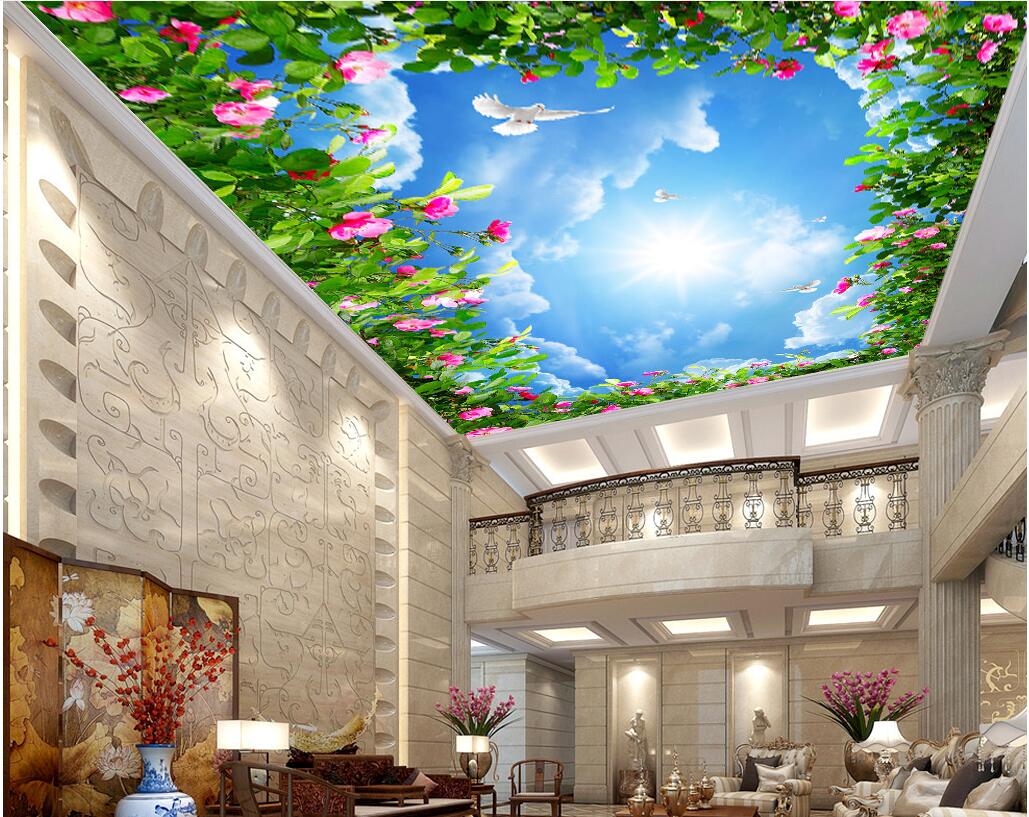 WDBH 3d ceiling mural wallpaper custom photo Sun blue white clouds flowers pigeon room home decor 3d wall murals wallpaper for walls 3 d, Non-woven
WDBH 3d ceiling mural wallpaper custom photo Sun blue white clouds flowers pigeon room home decor 3d wall murals wallpaper for walls 3 d, Non-woven