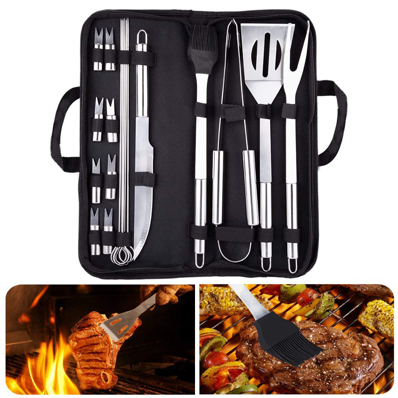 20Pcs BBQ Tools Set Stainless Steel Barbecue Grill Utensil Home Camping Outdoor Cooking Tools Kit Grilling Accessories
20Pcs BBQ Tools Set Stainless Steel Barbecue Grill Utensil Home Camping Outdoor Cooking Tools Kit Grilling Accessories