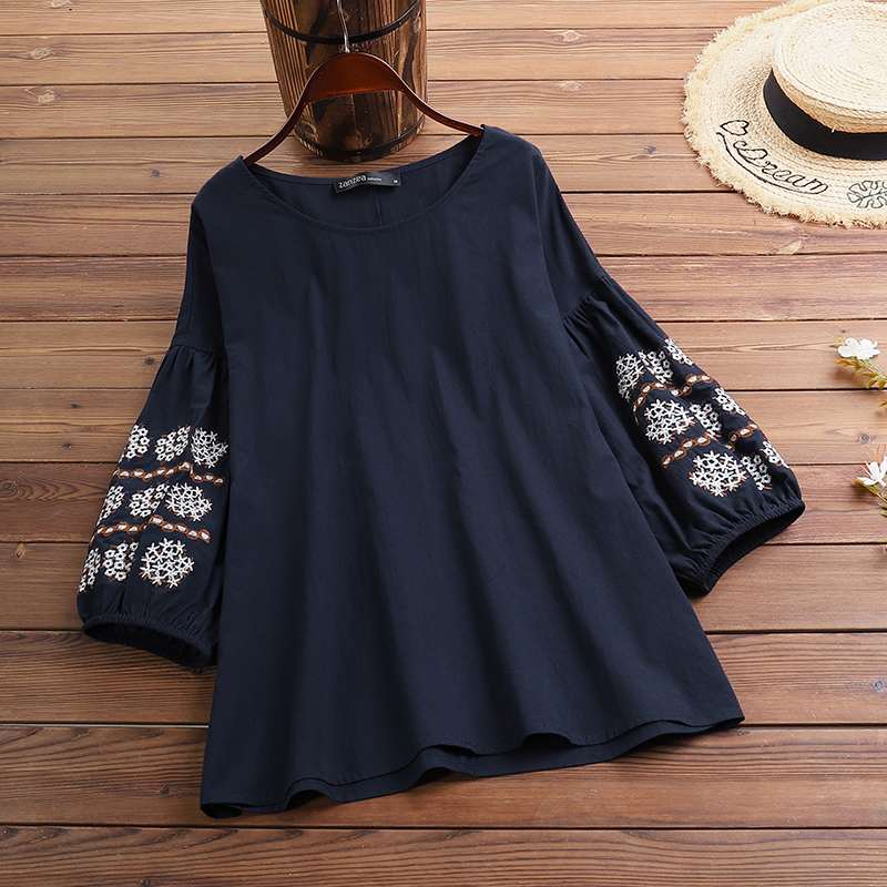 Plus Size ZANZEA 2020 Vintage Summer Shirts Tops Women's Embroidery Blouse Casual Long Sleeve Blusas Female Floral Tunic S-5XL 7, White
Plus Size ZANZEA 2020 Vintage Summer Shirts Tops Women's Embroidery Blouse Casual Long Sleeve Blusas Female Floral Tunic S-5XL 7, White