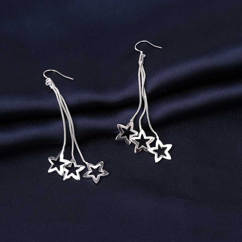 Dangle & Chandelier Trendy Long Earrings Woman Five Pointed Star Silver Plated Earring Korean Temperament Accessories
Dangle & Chandelier Trendy Long Earrings Woman Five Pointed Star Silver Plated Earring Korean Temperament Accessories
