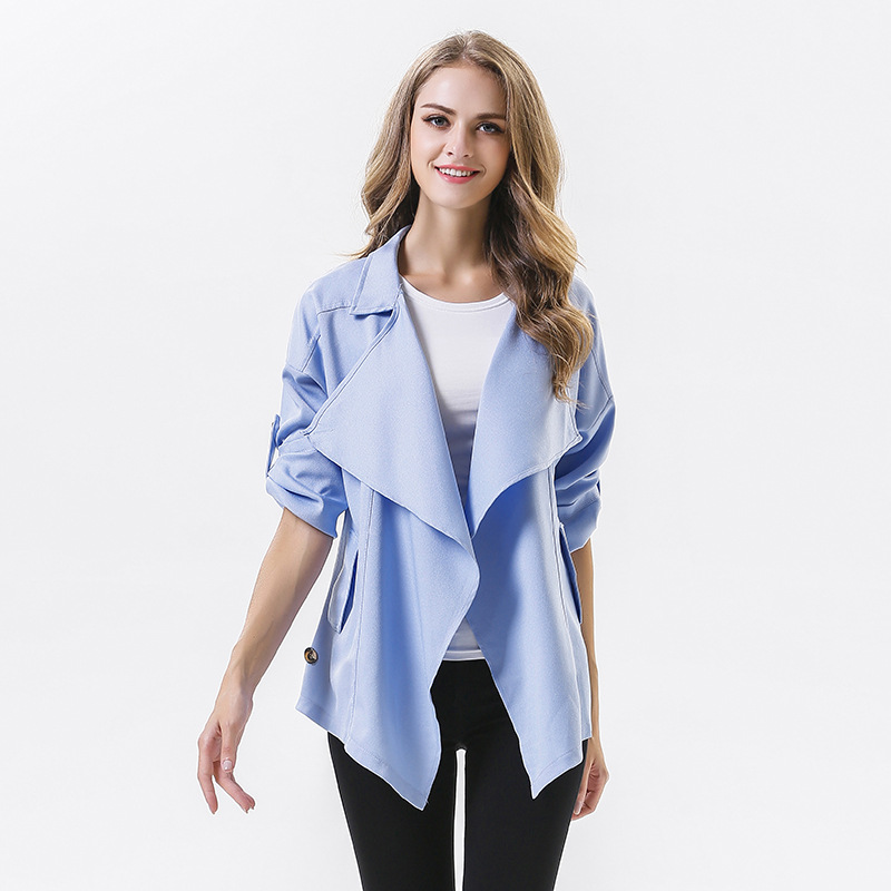 New Trench Coat 2020 for Women Spring Autumn Windbreaker Korean Coats Female Windbreakers Moda Feminina JR119 KJ2472, Sky blue
New Trench Coat 2020 for Women Spring Autumn Windbreaker Korean Coats Female Windbreakers Moda Feminina JR119 KJ2472, Sky blue