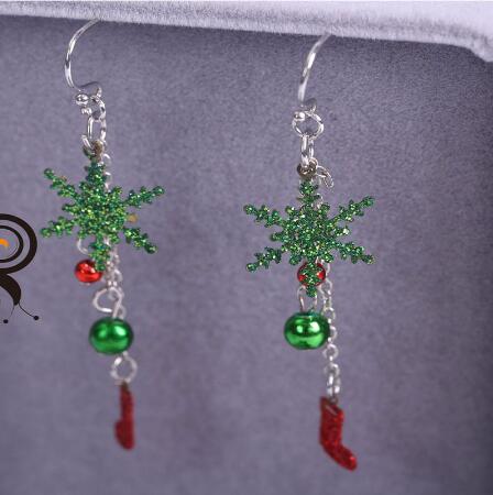 New Christmas Gift Ladies Crystal Snow Flake Bijoux Statement Stud Earrings For Women Earring Fashion Jewelry Drop Shipping GB1371