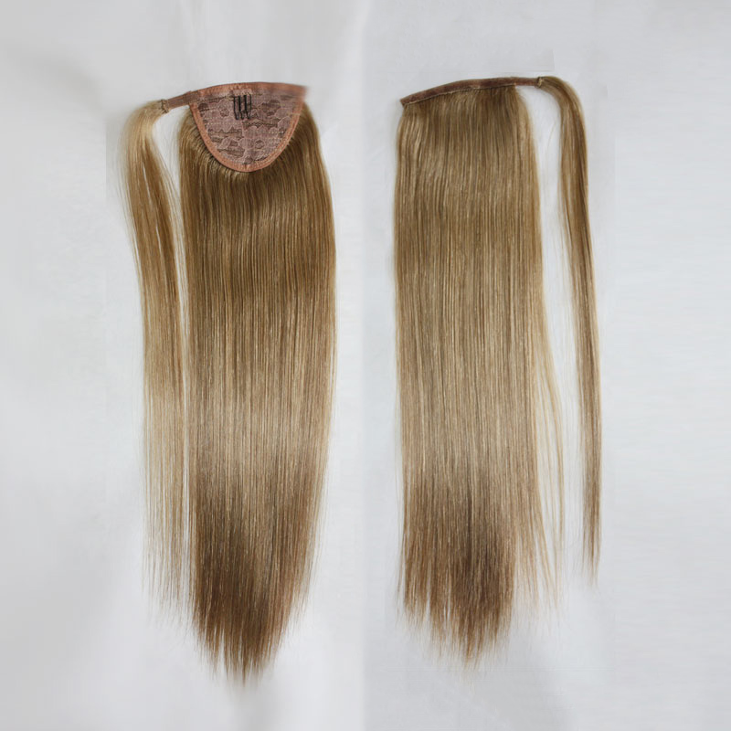 elibess brand hair brazilian human hair ponytail 100 human hair extensions clip in nice straight wave cheap wholesale 1424inch