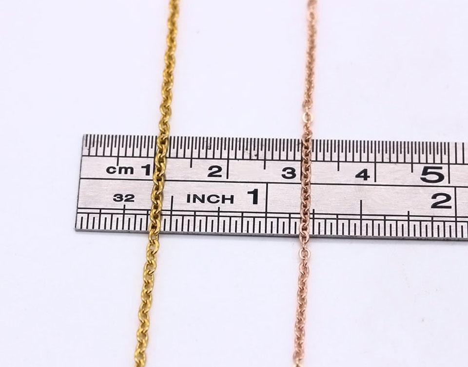 1mm 2mm Stainless Steel Link Chains Silver Gold Rose Gold Color 4560cm Women Men DIY Necklaces Jewelry Fit Pendant Bulk 10pc