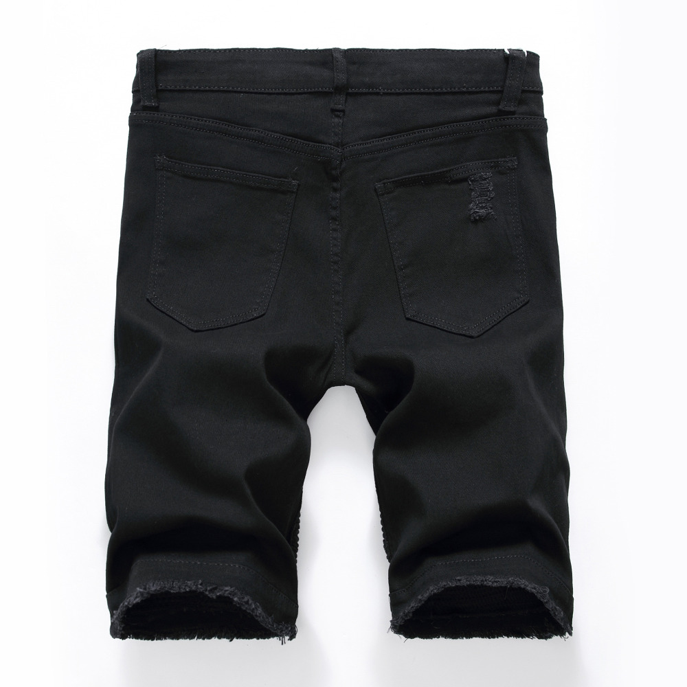 NEW high street shorts Hip hop fashion summer male short jeans Soft and comfortable hole shorts jeans1