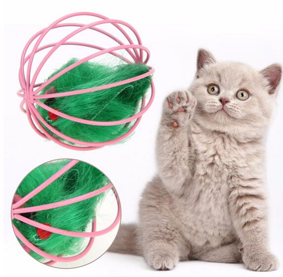 Cat Lovely Ball for Cats Feather Funny Playing Mice Mouse Toys Pet Animals Cute Plush Toy GA664