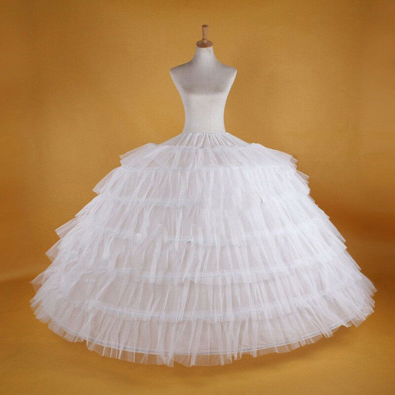 Best Quality Ball Gown 6 Hoops Petticoat for Wedding Dress Crinoline Bridal Underskirt Layes Slip 6 Hoop Skirt For Quinceanera Dress от DHgate WW