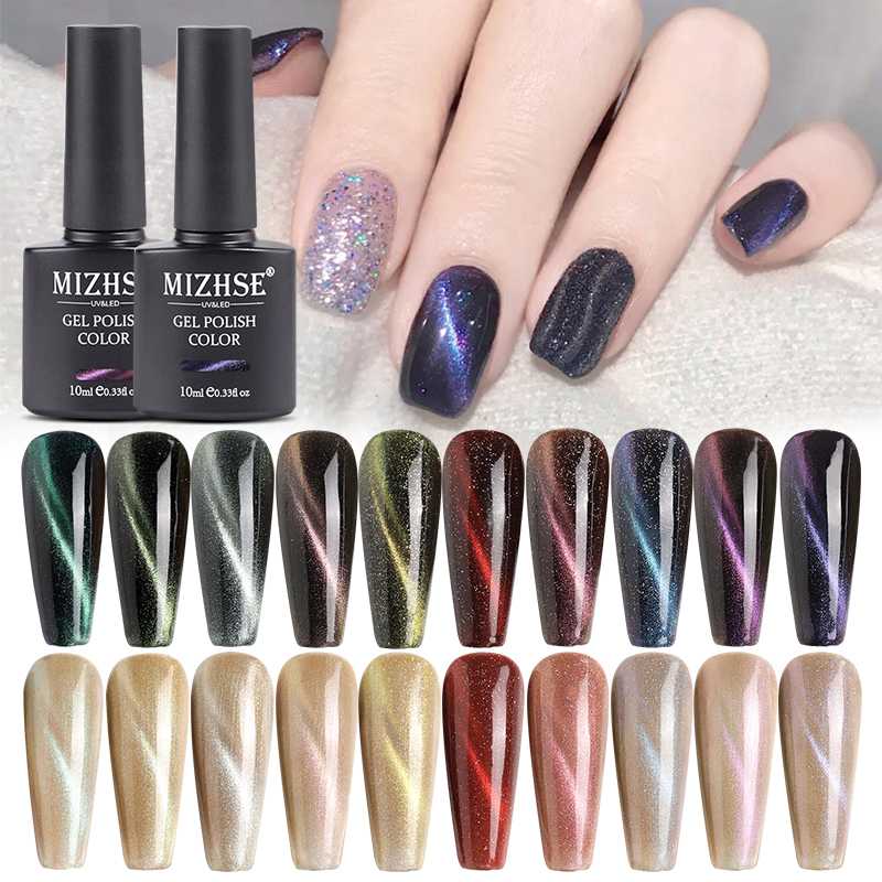 MIZHSE 10ML Cat Eye Nail Gel Polish Magnetic UV Gel Varnish 3D Effect UV Varnishes Long Lasting Manicure Lacquer Nail Art, Black
MIZHSE 10ML Cat Eye Nail Gel Polish Magnetic UV Gel Varnish 3D Effect UV Varnishes Long Lasting Manicure Lacquer Nail Art, Black